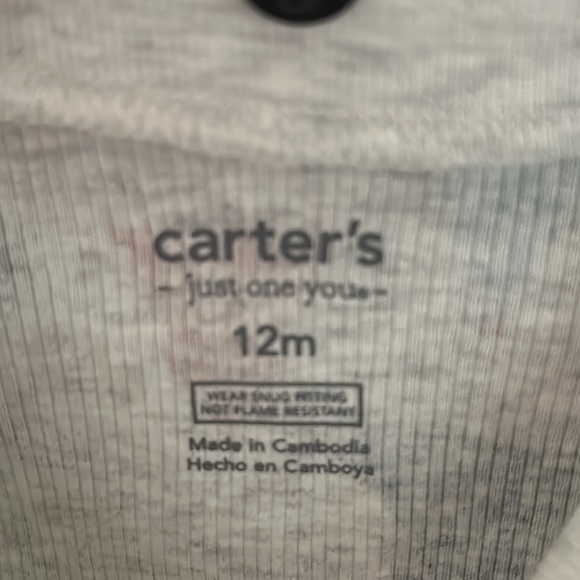 Carter’s Christmas Trees Baby Pajamas Size 12 Months NEW - Picture 5 of 7